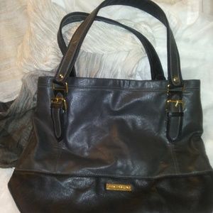 Black and grey Christian Siriano purse